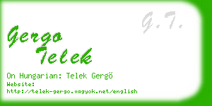 gergo telek business card
